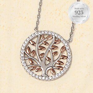 Tree of Life Necklace - 925 Sterling Silver Charmed Aroma Fall Nature 20…
